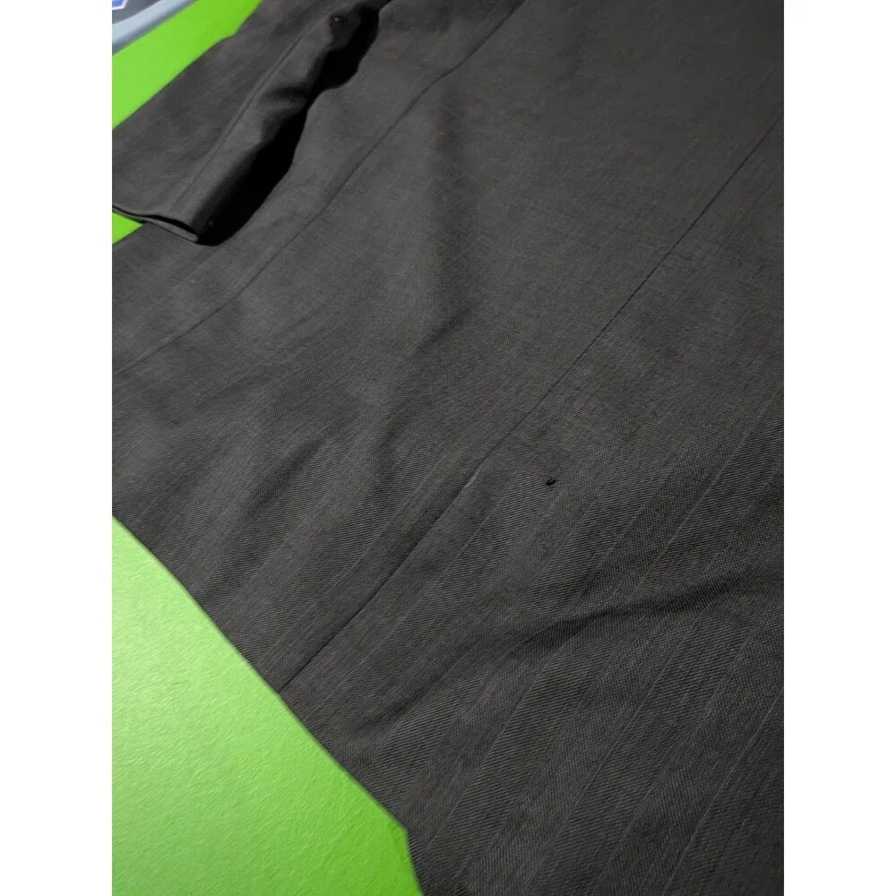 Pronto Uomo Suit Wool Zignone Super 100 Charcoal Gray Pin Striped 42 X Long 2pc
